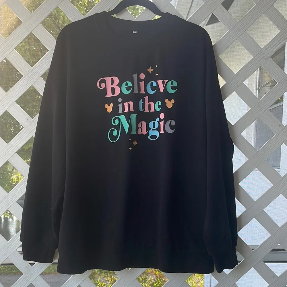 NWOT Disney-Inspired 'Believe in the Magic' Sweatshirt - Picture 2 of 10